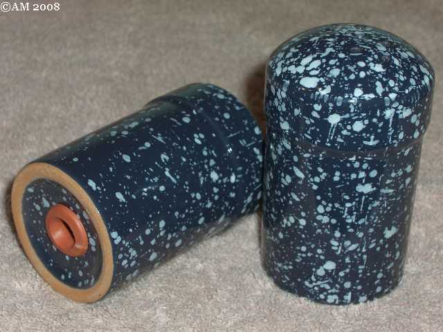 Colorworks table top shakers glazed country blue